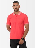 Polo Box Moda Hombre Norton Rojo Coral Halvaro