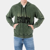 Poleras Hombre Gzuck Acid Wash/Green Matte Vaelix