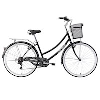 BICICLETA OXFORD CYCLOTOUR ARO 26 6V M NEGRO/BLANCO