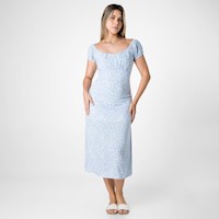 Vestidos Mujer Squeeze Sky Blue Flower Mahelian