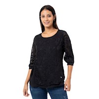 Blusas Mujer Pionier Negro Saini