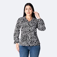 Blusas Mujer Pionier Negro Print Maridela