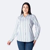 Blusas Mujer Pionier Blanco/Azul Arlim