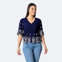 Blusas Mujer Pionier Azul Vadeya