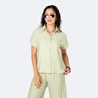 Blusas Mujer Pionier Verde Pastel Geraldine B