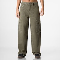 Pantalon Mujer Squeeze Verde Militar Arika