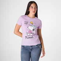 Polo Moda Mujer Squeeze Lila Kiran-Snoopy