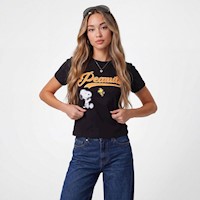 Polo Moda Mujer Squeeze Negro Polly-Snoopy