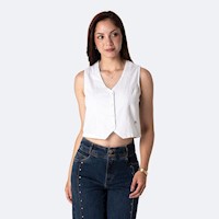 Chaleco Mujer Pionier Off White Zimbali