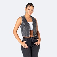 Chaleco Mujer Pionier Total Gris Plata Hb Mileyh