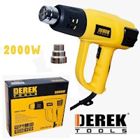 Pistola de Calor 2000W Derek Tools flujo aire caliente empaque