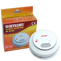 Alarma sensor detector de humo Samwin 9V DC bateria 9V dual