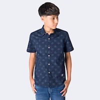 Camisa Niño Pionier Azul Zambranoh Strech