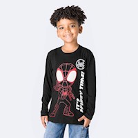 Polo Moda Niño Pionier Negro Atren-Marvel