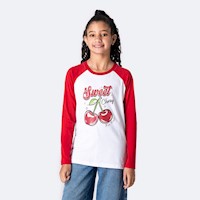 Polo Moda Niña Pionier Blanco/Cerezo Nanxy