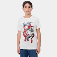 Polo Moda Niño Gzuck White Trav-Marvel