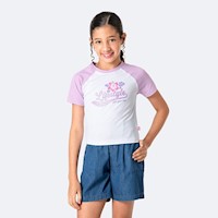 Polo Moda Niña Pionier Blanco/Lila Seciliah