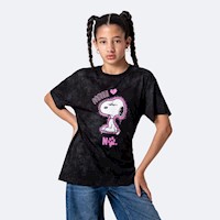 Polo Moda Niña Pionier Negro Rebel-Snoopy