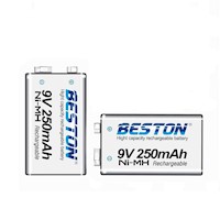 Batería de Litio Pila 9V Recargable BESTON 250mAh