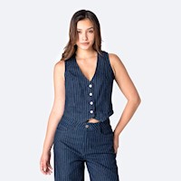 Chaleco Mujer Pionier Natural Blue Cecyli C