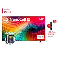 Televisor LG Smart TV 50" LED Nanocell 4K 50NANO80TSA (2024) + Parlante Portátil EVERSOUND EV 5003 de REGALO