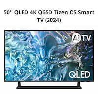 TELEVISOR SAMSUNG 50" QN50Q65DAGXPE QLED SMART TV 4K COLOR NEGRO 2024 CONTROL SOLAR