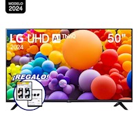 TV LG 50" LED 4K UHD Smart TV con ThinQ AI 50UT7300PSA 2024 + RACK FIJO GRATIS