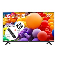 Smart TV LG 50" 4K UHD con ThinQ AI 50UT7300PSA 2024 + Control Magic 2024 + Rack Fijo GRATIS
