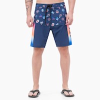 Short Hombre Gzuck Navy Tropical Seascape