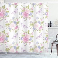 Cortinas de Baño Cortina de ducha con diseño de flores