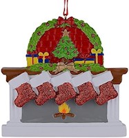 Adorno decorativa de Navidad personalizado para familia de 5