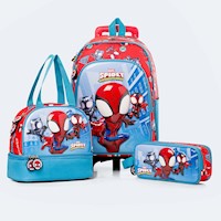 Mochila Niño Pionier Blue/Red Markos-Marvel