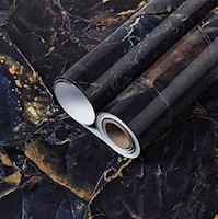papel pintado de mármol negro oscuro de 15.7 x 197 pulgadas