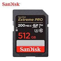 Memoria SD SANDISK EXTREME PRO 512GB de 200mb/s