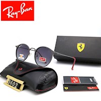 LENTES DE SOL RAYBAN ROUND RB3602M SCUDERIA FERRARI COLLECTION/ COLOR: NEGRON DEGRADE