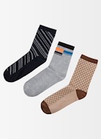 Medias Hombre Norton Azul Noche/Gris/Beige  Joblin