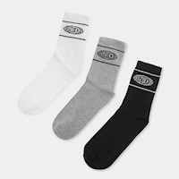 Medias Hombre Gzuck Black/White/Melange Ashto