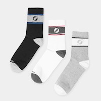 Medias Hombre Gzuck White/Black/Melange Lesson