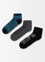 Medias Hombre Norton Negro/Charcoal/Azul M.  Celzius