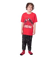 PIJAMA JERSEY MARVEL PARA NIÑO - ROJO NEGRO