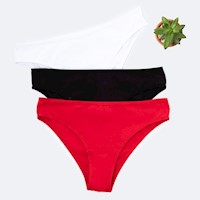 Trusas Mujer Pionier Blanco Rojo Negro Mia