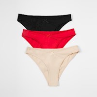 Trusas Mujer Squeeze Negro Rojo Beige Alamea