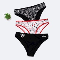 Trusas Mujer Pionier Negro E./Blanco E./Negro Mikey-Disney