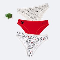 Trusas Mujer Pionier Melange E/Milk E/Rojo Clasic-Disney