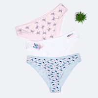 Trusas Mujer Pionier Rosa E/Celeste E/Blanco A&S.Disney