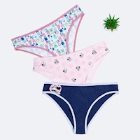 Trusas Mujer Pionier Rosa E/Blanco E/Indigo Minniet-Disney