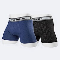 Boxer Hombre Pionier Indigo/Negro Morgan Print