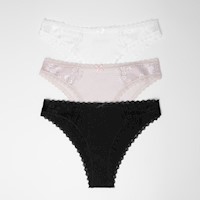 Trusas Mujer Squeeze Lila Pas./Negro/Blanco Dheva