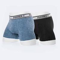 Boxer Hombre Pionier Acero Cla./Negro Oztul