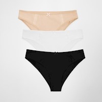 Trusas Mujer Squeeze Negro/Blanco/Beige Miroslava